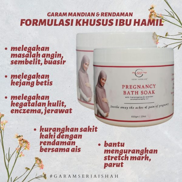 Mom Series: Garam Mandian Aroma Ibu Hamil SA - Pregnancy Bath Soak 650G - Image 2