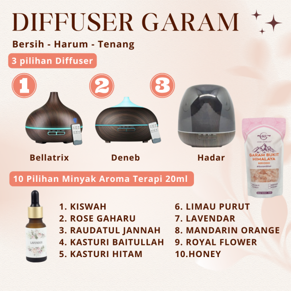 Diffuser Garam Bukit Seri Aishah Bersama Aromaterapi - Image 3