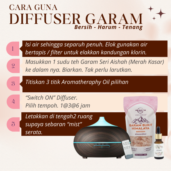 Diffuser Garam Bukit Seri Aishah Bersama Aromaterapi - Image 12