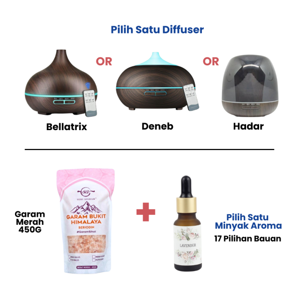 Diffuser Garam Bukit Seri Aishah Bersama Aromaterapi